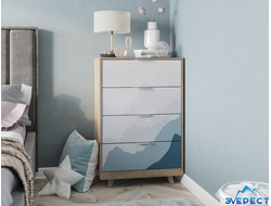 КОМОД &quot;МЕГАПОЛИС&quot; КМ-02 ( дуб каньон/Аква), 700*1052*404