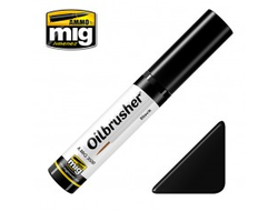 Ammo MIG: Масляная краска с тонкой кистью аппликатором Black