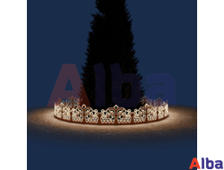 Ограждение для ели c подсветкой Фигурное
