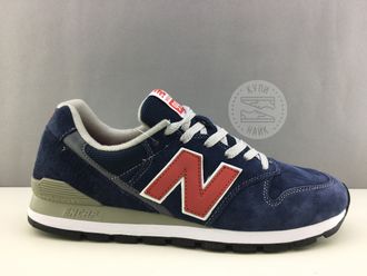 New Balance 996 Синие с красным/замша (41-45) Арт. 023М