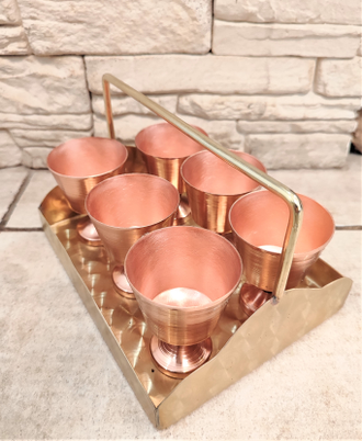 Медный набор с рюмками Россия All-Copper арт.225 (копия)