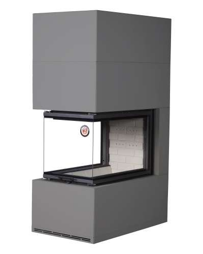 Камин РОДОС 900 ГРАФИТ, шамот белый