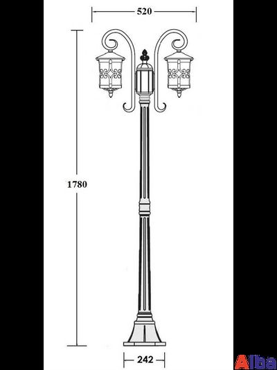Frankfurt 15858A Парковый светильник