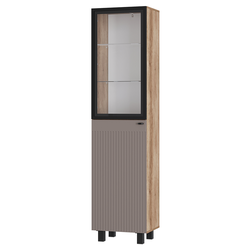 Олива Пенал ПН-03 со стеклом Дуб каньон/муссон софт MF14,Ш502хВ2016хГ377 мм