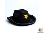 Ковбойская детская шляпа «Главный шериф», р-р. 52-54