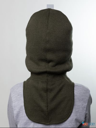 Шапка-шлем 20101-01 с утеплит, х/б подклад, темный хаки 48-50
