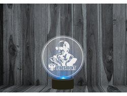 Светильники 3D с Путиным