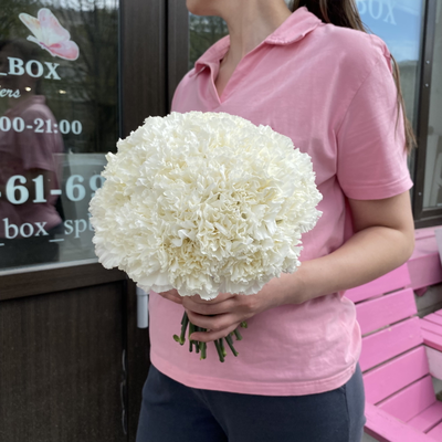 Букет невесты из белых диантусов №14