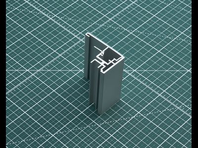 APE100-125 анод. черный алюминиевый профиль обрамления дверного пенала