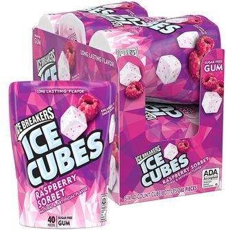 ICE BREAKERS CUBES Жев.резинка Малиновый сорбет 91,5 гр (6 шт)