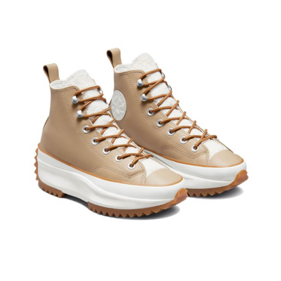 оригинальные кеды Converse Run Star Hike кожаные высокие с белой вставкой купить в спб 573111C фото