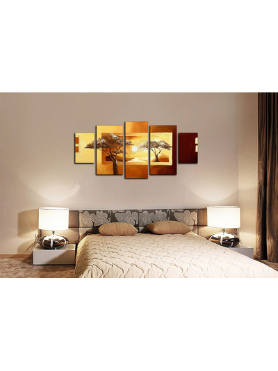 Модульная картина "Солнце и два дерева"