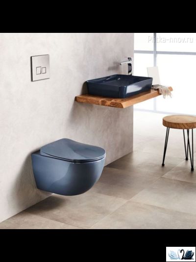 Унитаз Creavit Free FE320-11BM00E-0000 Basalt подвесной сине - серый, Steel Blue