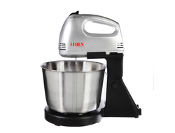 МИКСЕР КУХОННЫЙ LEBEN 100ВТ, 7 СКОРОСТЕЙ, 4 НАСАДКИ, МЕТАЛЛИЧЕСКАЯ ЧАША 2Л