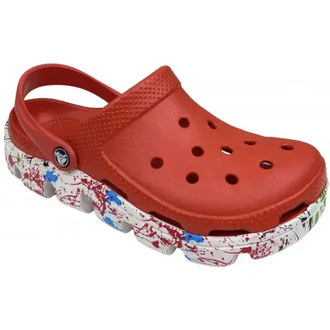 CROCS DUET SPORT CLOG MOTION КРАСНЫЕ С БЕЛЫМ