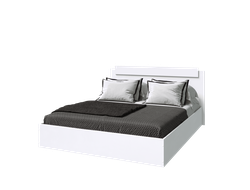 ЛДСП Кровать ЭКО 1,6 Белый гладкий