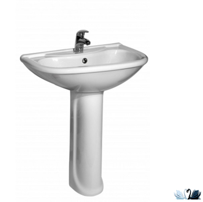 Раковина с пьедесталом Оскольская керамика Престиж, 63 см, белый, для ванной