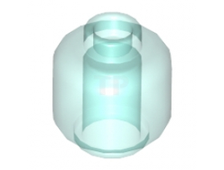 Minifigure, Head Plain - Hollow Stud, Trans-Light Blue (3626c / 6066376)