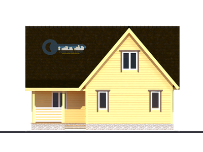 Д-14 ДАЧНЫЙ ДОМ ИЗ БРУСА:ГАБАРИТНЫЕ РАЗМЕРЫ: (7.6Х9М), ОБЩАЯ ПЛОЩАДЬ: 111.6М²