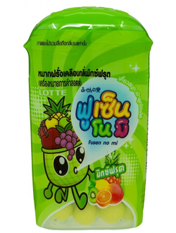 Lotte Жев.резинка драже Fusen Микс фруктов 15гр (10)