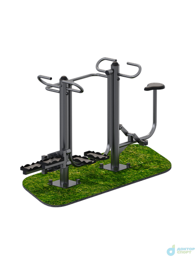 Уличный тренажер велосипед + степ + шаговый