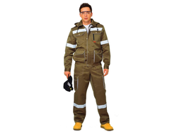 Костюм "Титан" хаки, куртка с полукомбинезоном