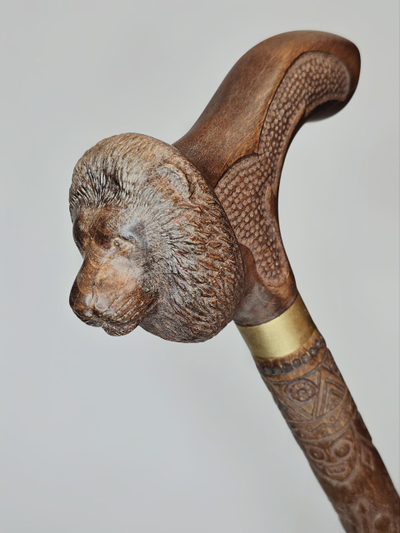 Трость "Лев Резной - Африка" В единственном экземпляре