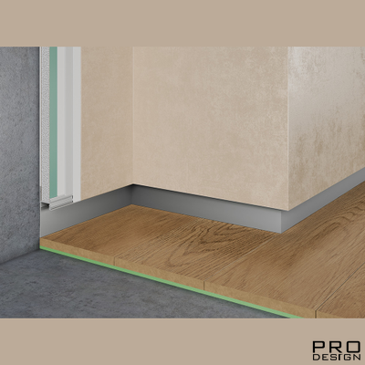 Теневой плинтус скрытого монтажа Pro Design 7209 Анодированный