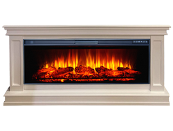 Линейный электрокамин Стаффорд бежевый с очагом FreeSpace 50 LED FX QZ