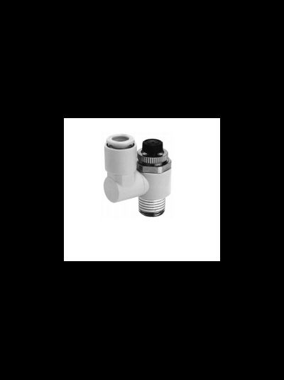 Пневмодроссель с обратным клапаном и быстроразъемным фитингом, прямой тип AS1301F-4301F