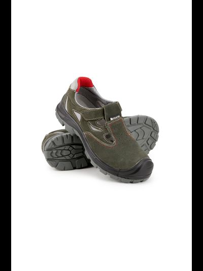 Сандалии ТРЕЙСЕР-АКТИВ с КП серые, ПУ/ПУ