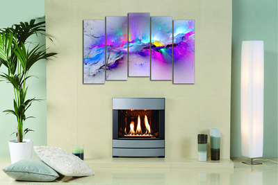 Модульная картина "Красочный разлом"