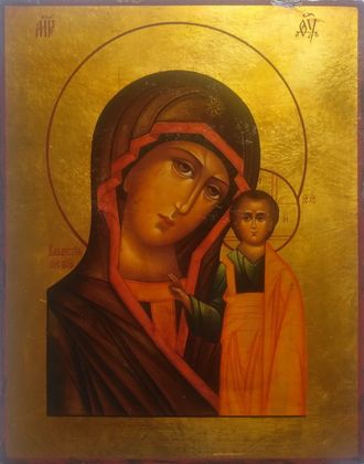 Казанская икона Пресвятой Божией Матери. Рукописная икона