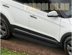 Пороги на Hyundai Creta черные
