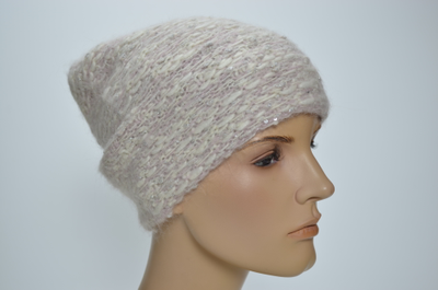 Шапка бини Италия розовая женская