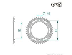 10501-46 Звездочка цепи AFAM 10501-46 (JTR245/3.46)