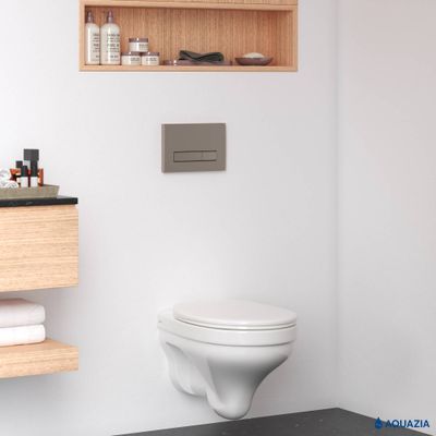 Кнопка AQUAZIA для инсталляции ATOM Line (Матовый никель)