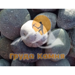 Галька круглая синяя речная, фракция 100-150 мм