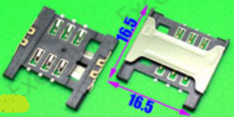 Коннектор Sim-карты №33 Huawei C8826d, T1100, Y210c, Y210s, Alcatel OT-4033D, OT-4030D, OT-5020D (KA-184)