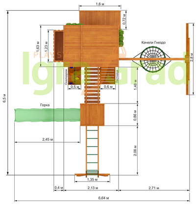 Детская площадка для дачи IgraGrad Клубный домик Макси Luxe купить в Воронеже