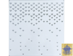 Трафарет пластик "Конфетти из сердец" 13*14 см
