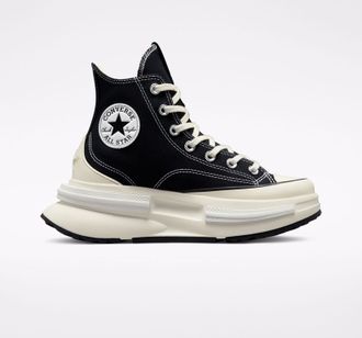 Кеды Converse на платформе низкие с черной полосой белые