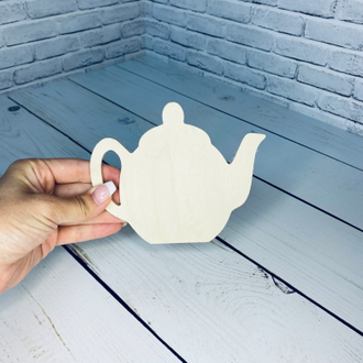 Заготовка Чайник 110*125 мм плоская из фанеры для росписи