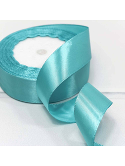 Лента атласная 25мм (200, голубая), 22,9м