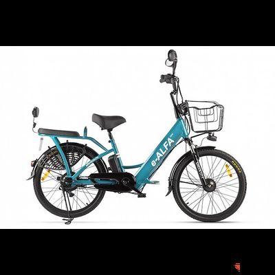 Велогибрид GREEN CITY e-ALFA new сине-серый матовый