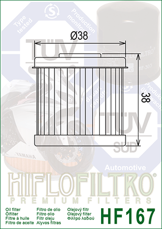 Масляный фильтр  HIFLO FILTRO HF167 для Daelim (15412-KN6-9612)