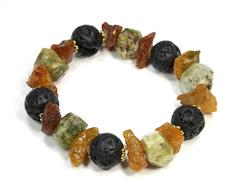 Сборка комбинированного браслета из камней на резинке, от 500 руб. (№22933)