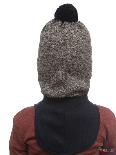 Шапка-шлем 22201-04, цвет темно-серый меланж, р. 50-52