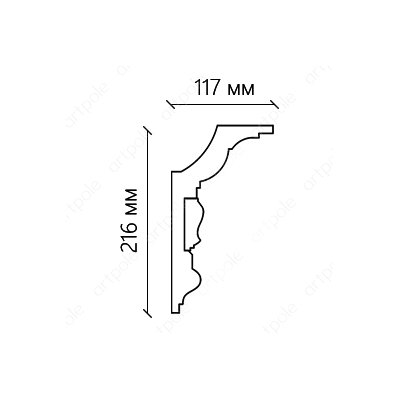 Карниз орнаментальный SK156N (наборный)