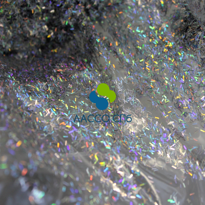 Глиттер Серебро Голография Полоска 0,4 х 2 мм вес 100 г